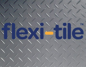Flexi-Tile Diamond PVC Bodenfliese in Riffel-Optik