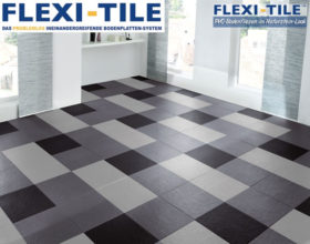 Flexi-Tile Eclipse Mini Anwendungsbeispiel Hellgrau, Dunkelgrau, Schwarz