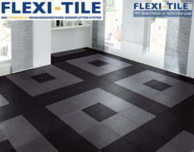 Flexi-Tile Eclipse Mini Anwendungsbeispiel Schwarz und Dunkelgrau