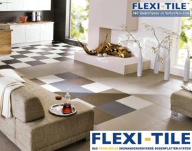 Flexi-Tile Eclipse Mini Anwendungsbeispiel Wohnbereich verschiedene Farben