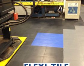 Flexi-Tile PVC Boden Anwendungsbeispiel als Industrieboden