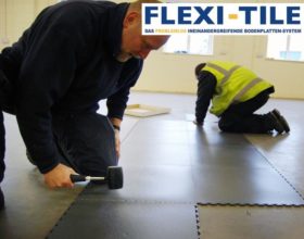 Flexi-Tile PVC Boden Industriebodenbelag - Verlegung