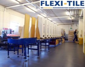 Flexi-Tile PVC Boden Industriebodenbelag in strukturierter Hammerschlag Optik