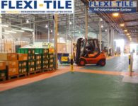 Flexi-Tile PVC Boden Industriebodenbelag mit Gabelstapler