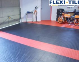 Flexi-Tile PVC Boden im Garagenbereich installiert