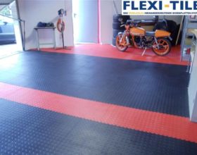 Flexi-Tile PVC Boden im Garagenbereich verlegt