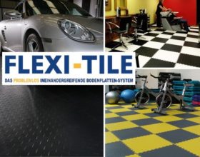 Flexi-Tile PVC Bodenfliesen Anwendungsbeispiele Diamond Riffel-Optik