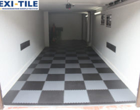 Flexi-Tile PVC Bodenfliesen als Garagenboden Diamond Ausfu¦êhrung