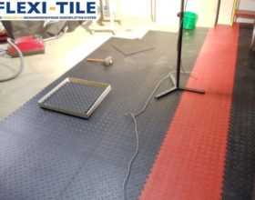 Flexi-Tile PVC Bodenfliesen als Garagenboden verlegt - Anwendungsbeispiel