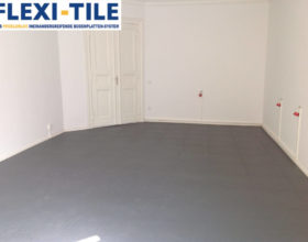 Flexi-Tile PVC Bodenfliesen als Ladenboden - Anwendungsbeispiel Riffel-Optik