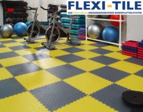 Flexi-Tile PVC Bodenfliesen im Fitnessbereich