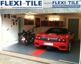 Flexi-Tile PVC Bodenplatten im Garagenbereich - Anwendungsbeispiel Diamond