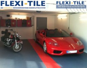 Flexi-Tile PVC Bodenplatten im Garagenbereich - Diamond Anwendungsbeispiel