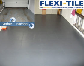 Flexi-Tile PVC-Fliesen verlegt