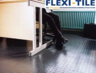 Flexi-Tile als PVC Bu¦êroboden - Genoppte Ausfu¦êhrung