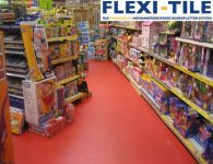 Flexi-Tile als PVC-Fliesen als Boden im Ladenbereich