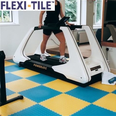Flexi-Tile Anwendungsbeispiel_Genoppte Fliesen im Fitnessbereich